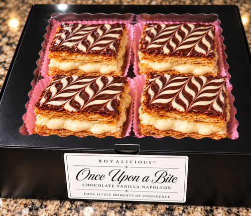 Once Upon a Bite™ | Chocolate Vanilla Napoleons (Box of 4)